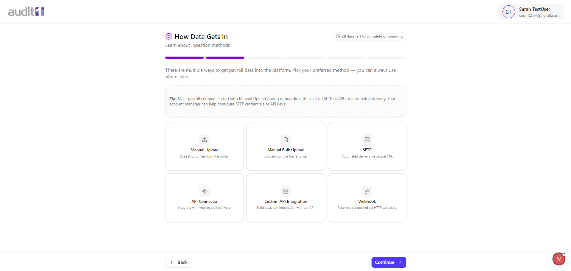 Data ingestion methods